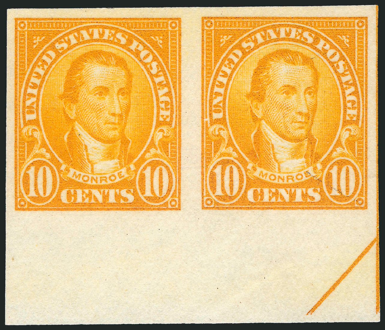 Value of US Stamp Scott Catalogue 562: 1923 10c Monroe Perf 11. Robert Siegel Auction Galleries, Dec 2010, Sale 1001, Lot 2138