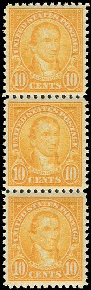 US Stamp Prices Scott Cat. #562 - 1923 10c Monroe Perf 11. Regency-Superior, Jan 2015, Sale 109, Lot 1329