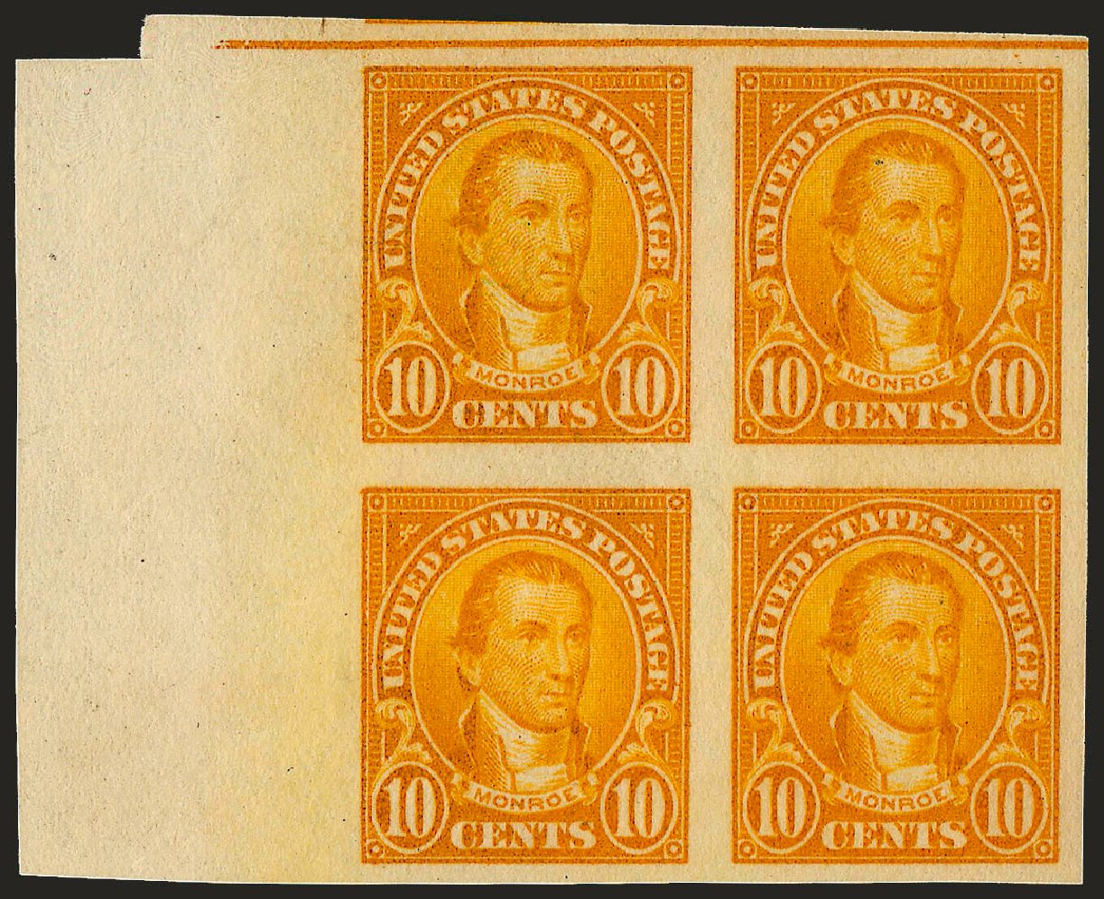 Value of US Stamps Scott Catalogue #562: 1923 10c Monroe Perf 11. Robert Siegel Auction Galleries, Sep 2009, Sale 968B, Lot 729