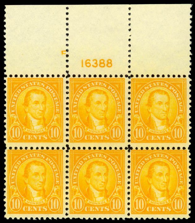 Prices of US Stamps Scott Catalogue # 562 - 1923 10c Monroe Perf 11. Daniel Kelleher Auctions, Sep 2014, Sale 655, Lot 752