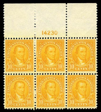 US Stamp Values Scott # 562: 1923 10c Monroe Perf 11. Matthew Bennett International, Mar 2012, Sale 344, Lot 4693