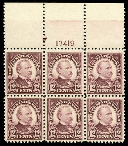 US Stamp Values Scott Catalog 564 - 1923 12c Cleveland Perf 11. Matthew Bennett International, Apr 2008, Sale 326, Lot 503
