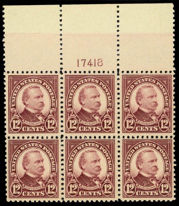 US Stamps Values Scott #564: 1923 12c Cleveland Perf 11. Daniel Kelleher Auctions, May 2014, Sale 653, Lot 2436