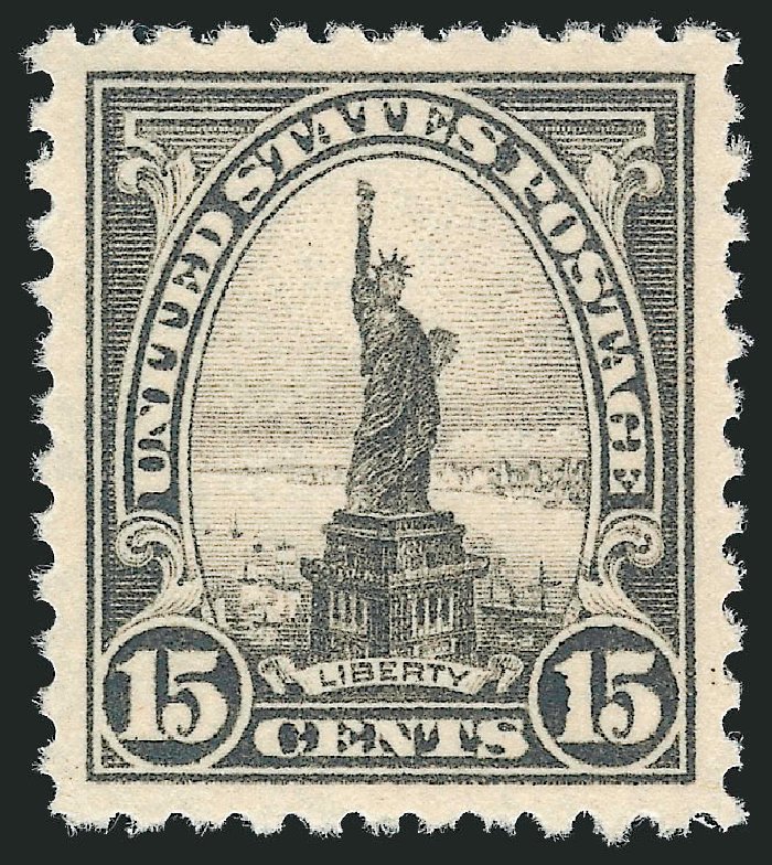 Cost of US Stamps Scott 566: 15c 1923 Statue of Liberty Perf 11. Robert Siegel Auction Galleries, Nov 2012, Sale 1034, Lot 490