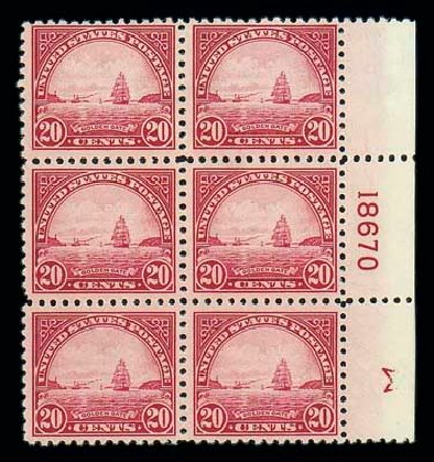 Values of US Stamp Scott Catalogue 567: 1923 20c Golden Gate Perf 11. Matthew Bennett International, Dec 2007, Sale 325, Lot 2237