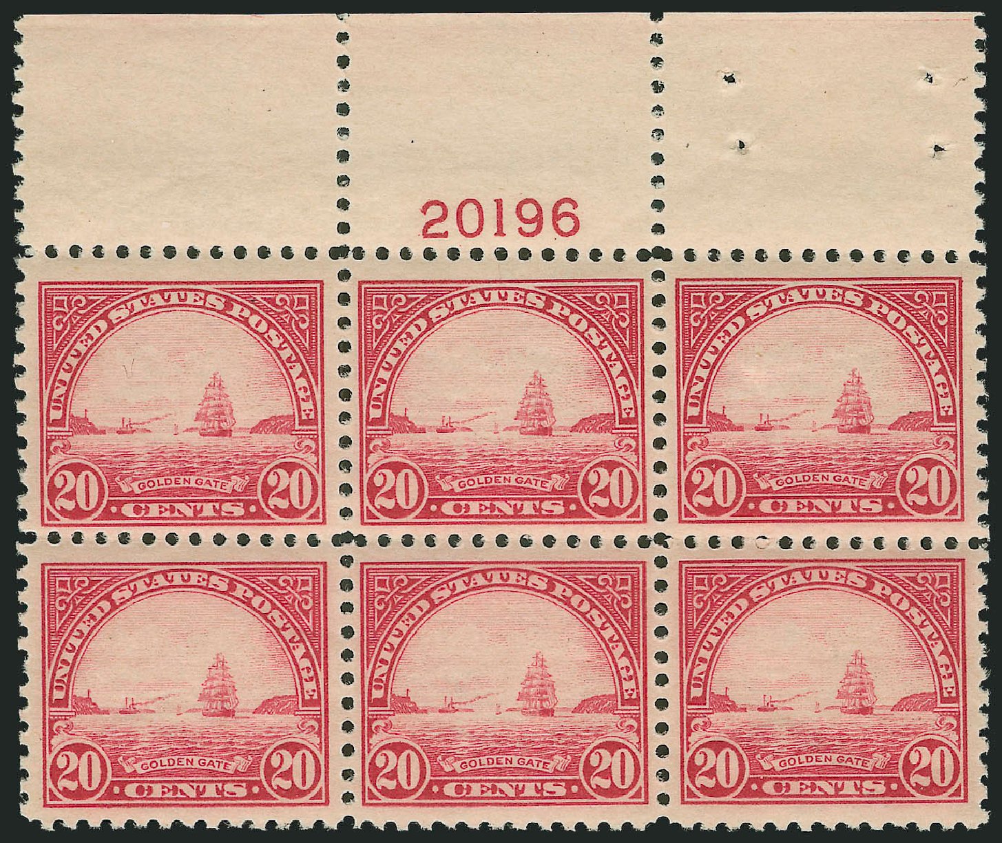 Costs of US Stamp Scott Catalog # 567 - 20c 1923 Golden Gate Perf 11. Robert Siegel Auction Galleries, Jul 2013, Sale 1050, Lot 647