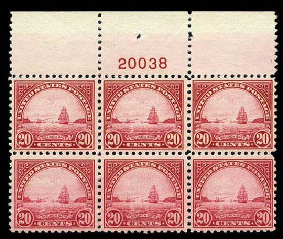 Price of US Stamps Scott Cat. #567: 20c 1923 Golden Gate Perf 11. Matthew Bennett International, Mar 2012, Sale 344, Lot 4699