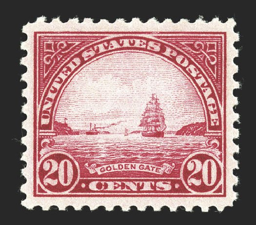 Price of US Stamp Scott 567 - 20c 1923 Golden Gate Perf 11. Spink Shreves Galleries, Nov 2012, Sale 141, Lot 189