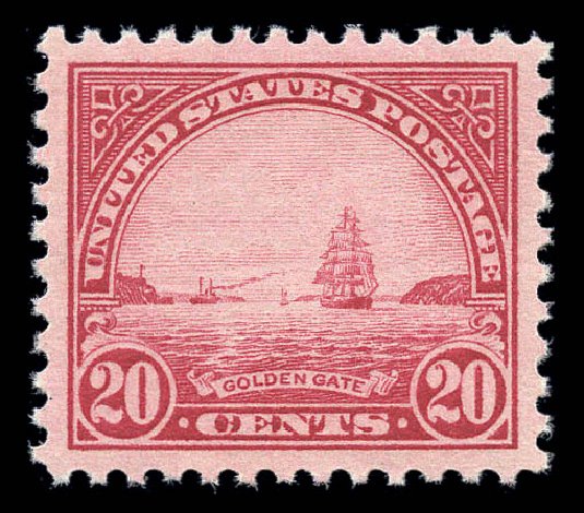 US Stamp Price Scott Catalog 567: 20c 1923 Golden Gate Perf 11. Matthew Bennett International, Sep 2010, Sale 331, Lot 770