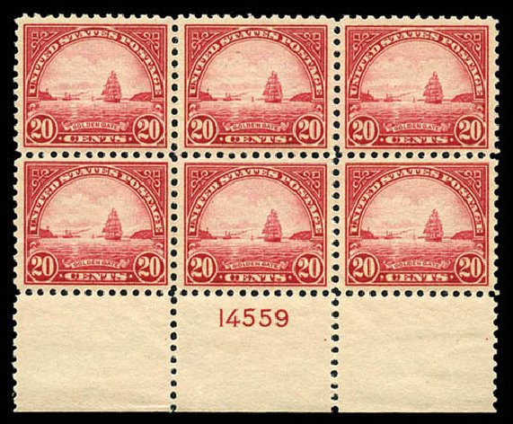 Cost of US Stamps Scott 567 - 20c 1923 Golden Gate Perf 11. Matthew Bennett International, Mar 2012, Sale 344, Lot 4700