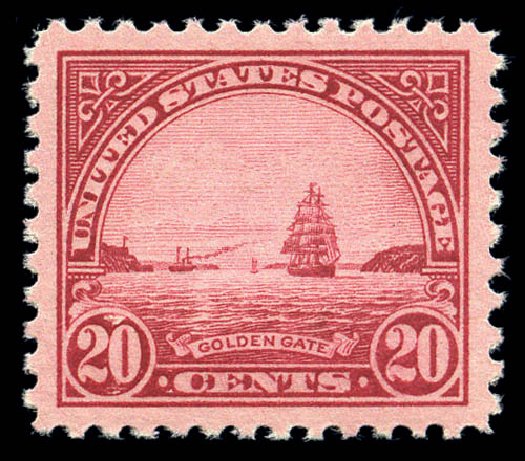Value of US Stamps Scott Catalog 567 - 1923 20c Golden Gate Perf 11. Matthew Bennett International, Sep 2010, Sale 331, Lot 771