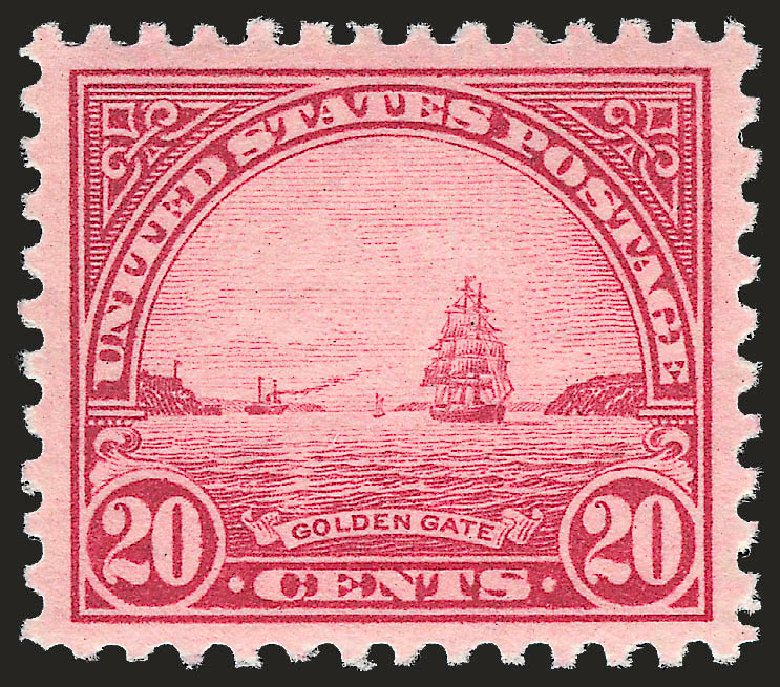 US Stamp Values Scott Cat. # 567 - 1923 20c Golden Gate Perf 11. Robert Siegel Auction Galleries, Jun 2009, Sale 975, Lot 1982