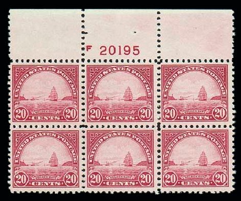 Price of US Stamp Scott Catalog 567 - 1923 20c Golden Gate Perf 11. Matthew Bennett International, Dec 2007, Sale 325, Lot 2236