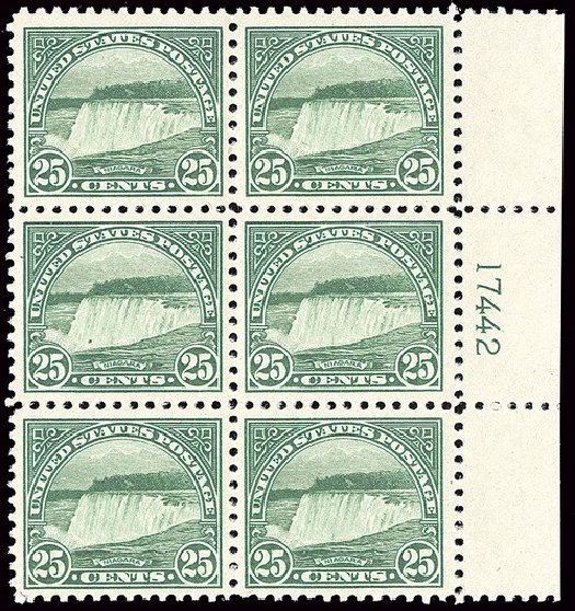 Price of US Stamp Scott #568 - 1923 25c Niagara Falls Perf 11. Spink Shreves Galleries, Jan 2014, Sale 146, Lot 457
