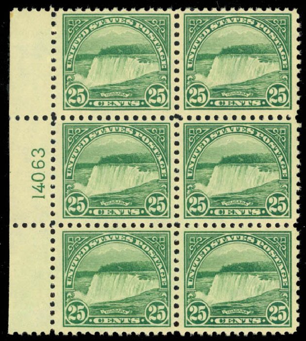 Prices of US Stamp Scott Cat. # 568: 1923 25c Niagara Falls Perf 11. Daniel Kelleher Auctions, Mar 2013, Sale 635, Lot 718