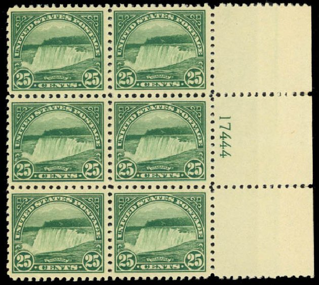 Price of US Stamps Scott Cat. #568 - 25c 1923 Niagara Falls Perf 11. Daniel Kelleher Auctions, Mar 2013, Sale 635, Lot 719