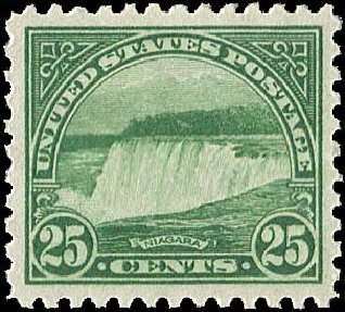 Prices of US Stamp Scott Catalog #568: 1923 25c Niagara Falls Perf 11. Regency-Superior, Nov 2014, Sale 108, Lot 979