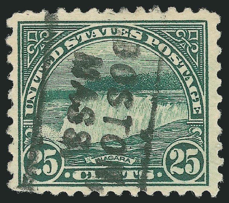 Values of US Stamp Scott # 568: 25c 1923 Niagara Falls Perf 11. Robert Siegel Auction Galleries, Dec 2010, Sale 1001, Lot 2149