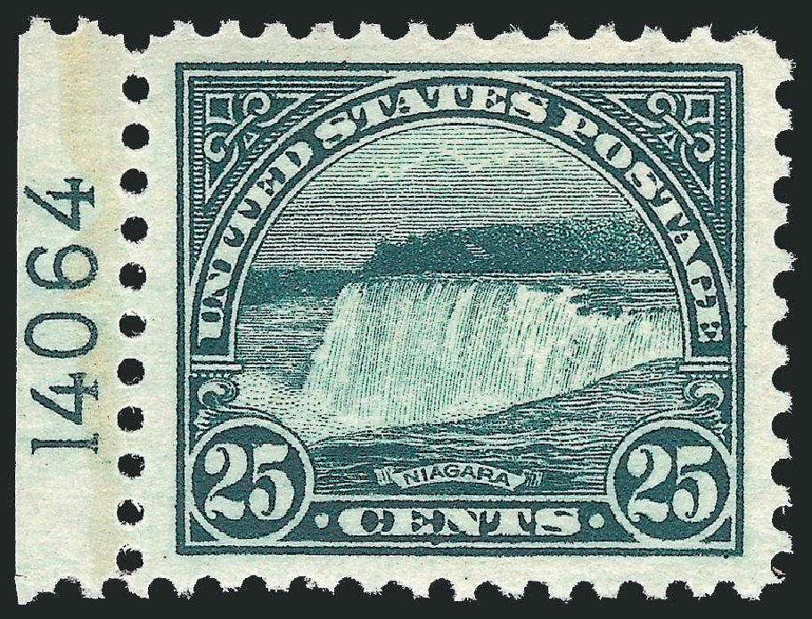 Values of US Stamp Scott Catalog #568 - 25c 1923 Niagara Falls Perf 11. Robert Siegel Auction Galleries, Dec 2009, Sale 982, Lot 5949