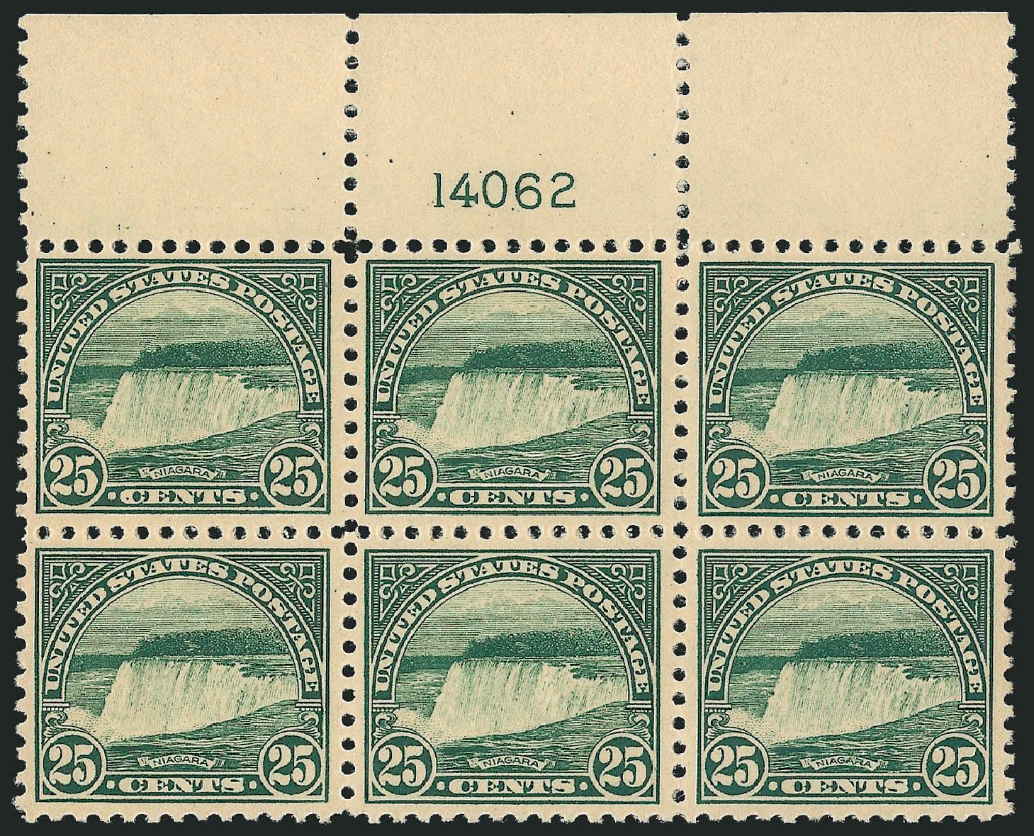 US Stamp Values Scott Catalogue 568: 25c 1923 Niagara Falls Perf 11. Robert Siegel Auction Galleries, Feb 2015, Sale 1093, Lot 530