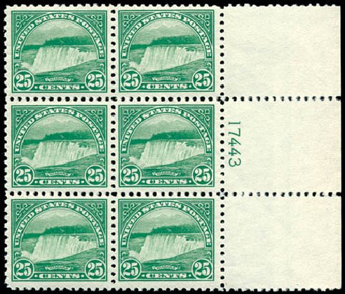 US Stamp Value Scott #568: 25c 1923 Niagara Falls Perf 11. Schuyler J. Rumsey Philatelic Auctions, Apr 2015, Sale 60, Lot 2952