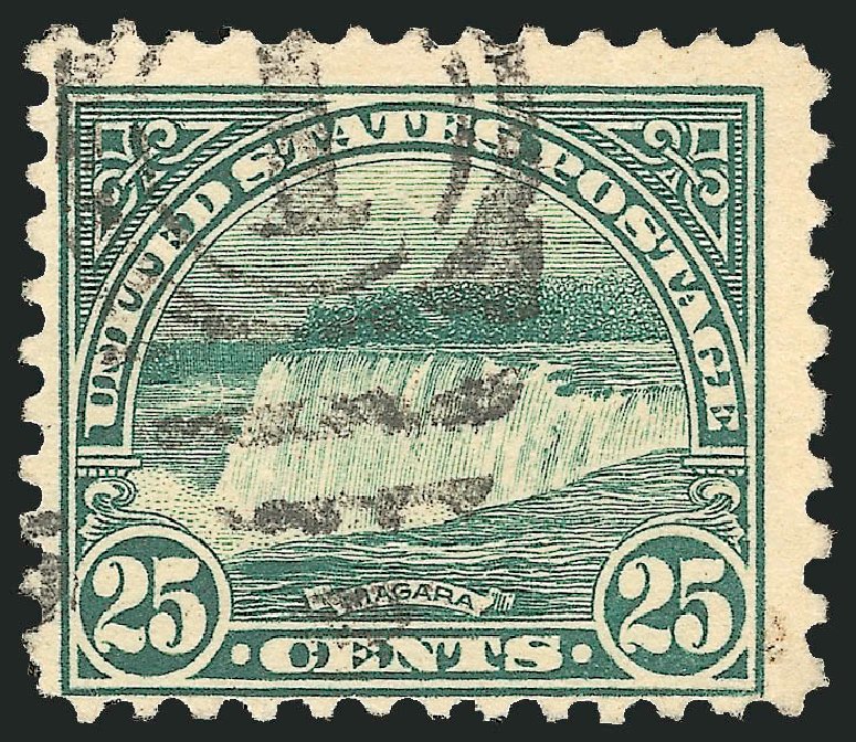 US Stamps Prices Scott Catalogue # 568: 1923 25c Niagara Falls Perf 11. Robert Siegel Auction Galleries, Sep 2012, Sale 1028, Lot 472