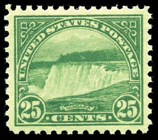 Value of US Stamps Scott Cat. #568 - 25c 1923 Niagara Falls Perf 11. Matthew Bennett International, Feb 2012, Sale 340, Lot 503