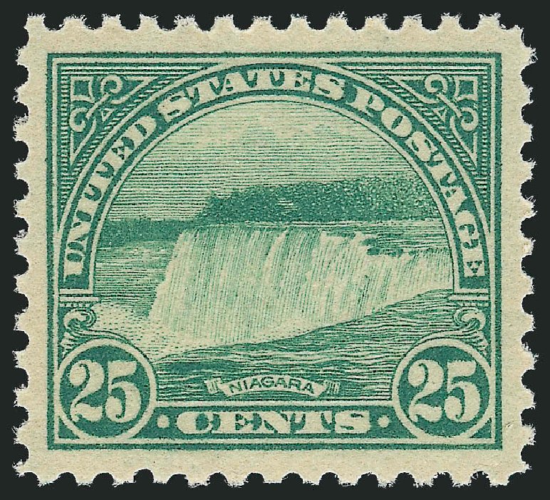 US Stamps Values Scott #568 - 25c 1923 Niagara Falls Perf 11. Robert Siegel Auction Galleries, Oct 2010, Sale 997, Lot 6093
