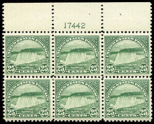 US Stamps Value Scott Catalog #568: 25c 1923 Niagara Falls Perf 11. Matthew Bennett International, Apr 2008, Sale 326, Lot 506