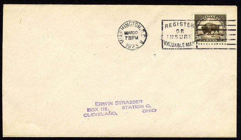 US Stamp Price Scott # 569: 1923 30c American Buffalo Perf 11. Cherrystone Auctions, Jan 2010, Sale 201001, Lot 167