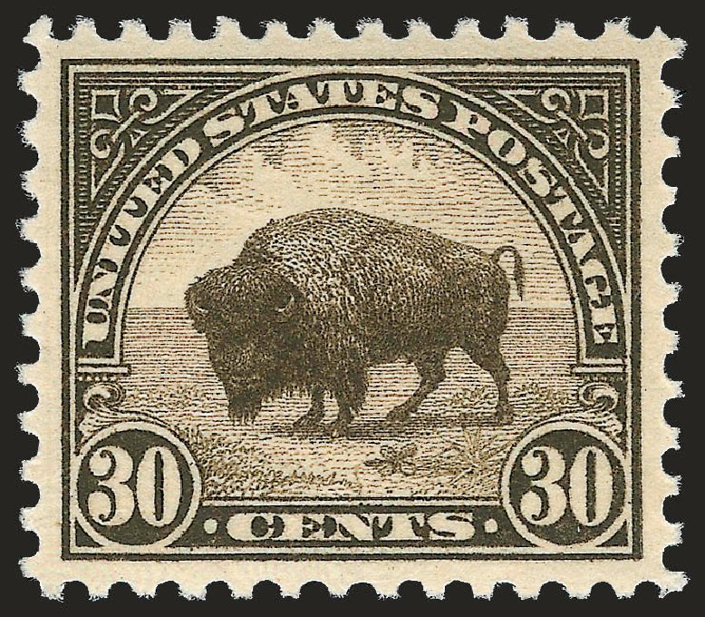 Prices of US Stamp Scott Cat. 569 - 30c 1923 American Buffalo Perf 11. Robert Siegel Auction Galleries, Dec 2008, Sale 967, Lot 4947