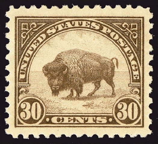 US Stamp Price Scott Catalogue #569 - 30c 1923 American Buffalo Perf 11. Spink Shreves Galleries, Jan 2014, Sale 146, Lot 458
