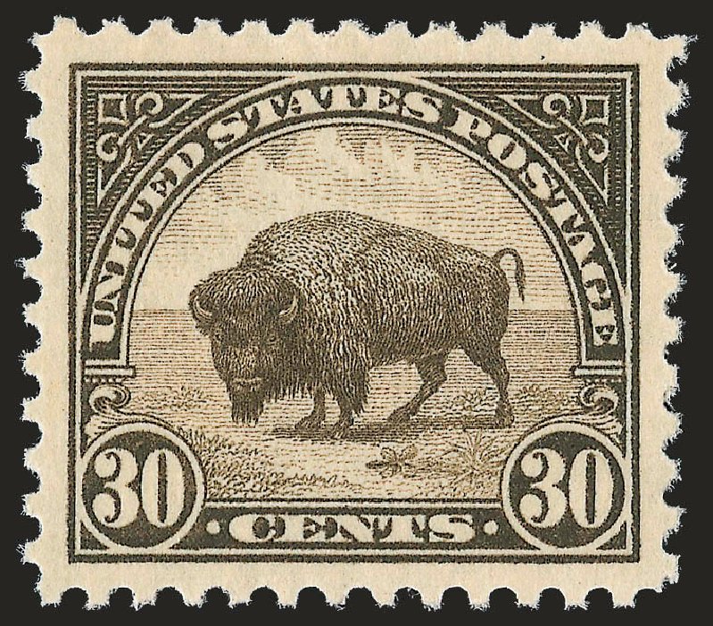 Prices of US Stamp Scott Catalogue #569 - 1923 30c American Buffalo Perf 11. Robert Siegel Auction Galleries, Sep 2009, Sale 976, Lot 2151