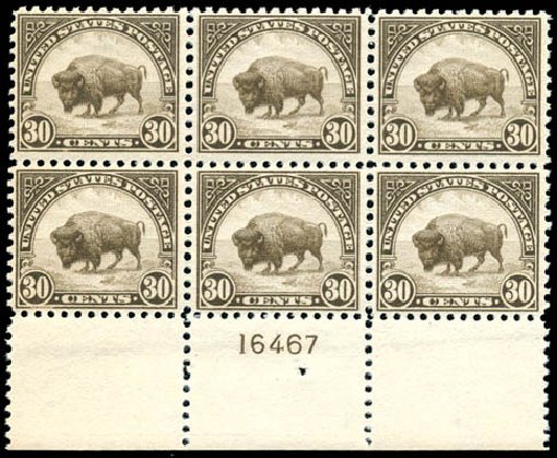 Value of US Stamps Scott Catalogue #569 - 30c 1923 American Buffalo Perf 11. Schuyler J. Rumsey Philatelic Auctions, Apr 2015, Sale 60, Lot 2953