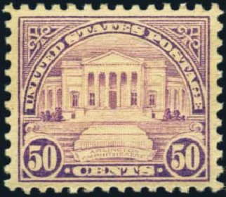 US Stamp Price Scott Catalog 570: 1923 50c Arlington Amphitheater Perf 11. Harmer-Schau Auction Galleries, Jan 2013, Sale 96, Lot 597