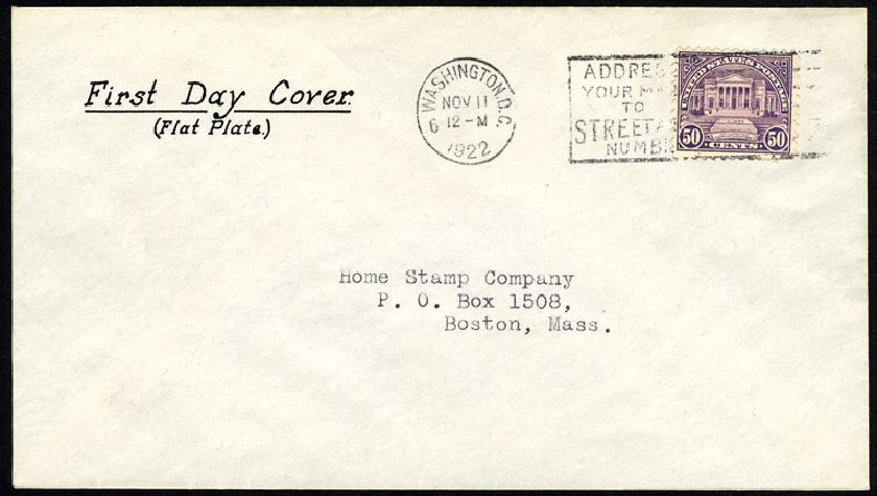 US Stamps Prices Scott #570: 1923 50c Arlington Amphitheater Perf 11. Cherrystone Auctions, Jan 2010, Sale 201001, Lot 168
