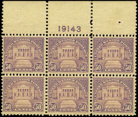 Cost of US Stamp Scott Catalogue 570: 1923 50c Arlington Amphitheater Perf 11. Harmer-Schau Auction Galleries, Feb 2012, Sale 92, Lot 1208