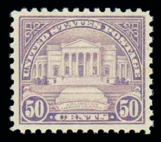 US Stamps Prices Scott Catalog #570: 1923 50c Arlington Amphitheater Perf 11. Matthew Bennett International, Oct 2007, Sale 322, Lot 2259