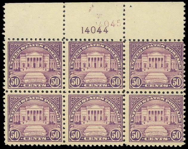 Prices of US Stamp Scott Cat. 570 - 1923 50c Arlington Amphitheater Perf 11. Daniel Kelleher Auctions, Aug 2012, Sale 631, Lot 1320
