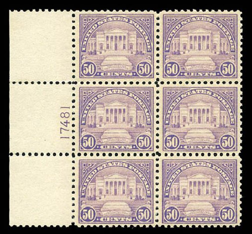 Values of US Stamps Scott Cat. #570 - 1923 50c Arlington Amphitheater Perf 11. Matthew Bennett International, Feb 2012, Sale 340, Lot 505