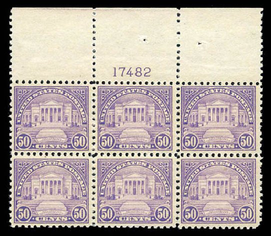 US Stamps Value Scott Catalogue #570 - 1923 50c Arlington Amphitheater Perf 11. Matthew Bennett International, Mar 2012, Sale 344, Lot 4705