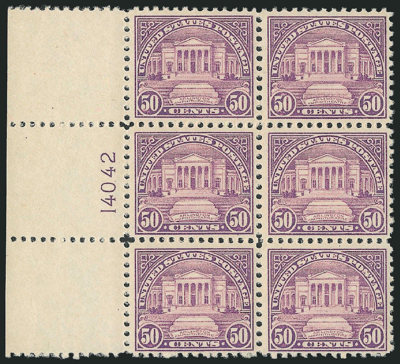 US Stamps Price Scott Catalog # 570: 50c 1923 Arlington Amphitheater Perf 11. Robert Siegel Auction Galleries, Oct 2010, Sale 997, Lot 6095
