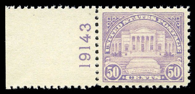 US Stamps Value Scott Catalog #570 - 1923 50c Arlington Amphitheater Perf 11. Matthew Bennett International, Sep 2010, Sale 331, Lot 773