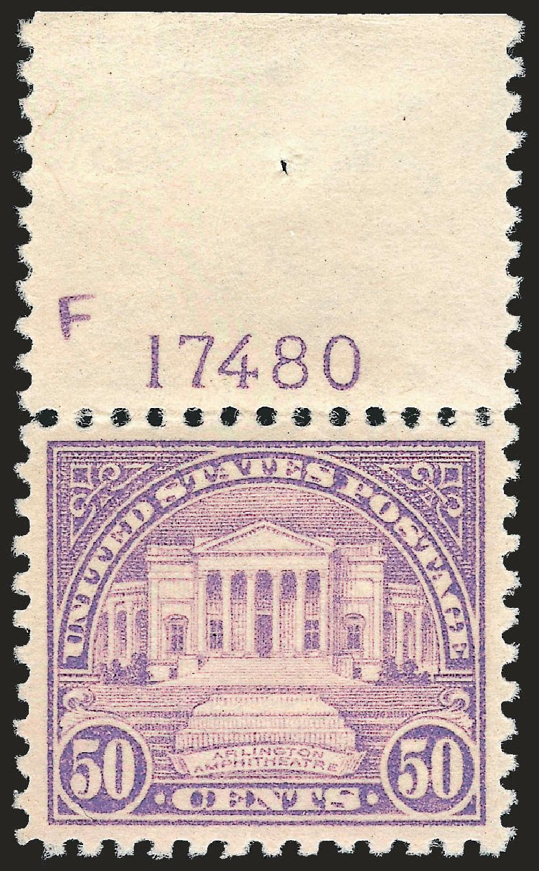 US Stamp Prices Scott Cat. 570: 50c 1923 Arlington Amphitheater Perf 11. Robert Siegel Auction Galleries, Jun 2009, Sale 975, Lot 1986
