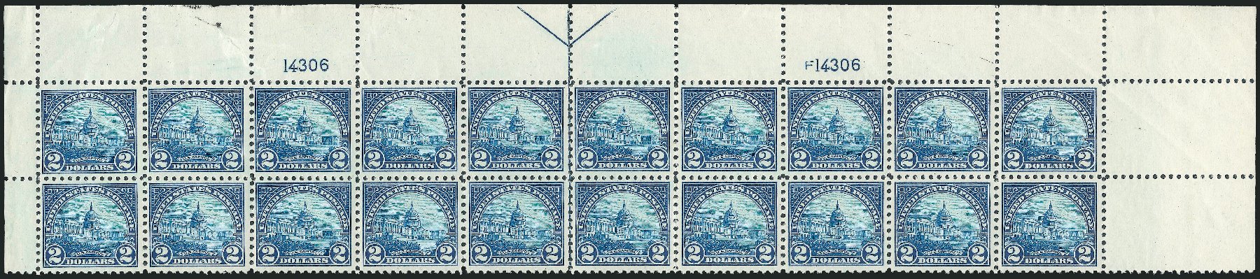 Price of US Stamp Scott Catalog # 572: US$2.00 1923 US Capitol Perf 11. Robert Siegel Auction Galleries, Oct 2011, Sale 1014, Lot 2067