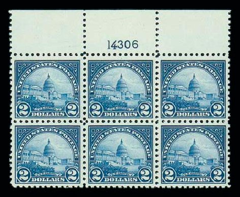 US Stamp Values Scott Catalogue #572: 1923 US$2.00 US Capitol Perf 11. Matthew Bennett International, Jun 2007, Sale 319, Lot 1518