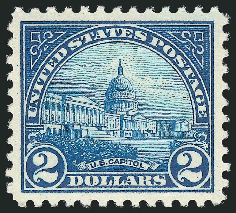 US Stamp Prices Scott Catalog #572 - US$2.00 1923 US Capitol Perf 11. Robert Siegel Auction Galleries, Dec 2010, Sale 1000, Lot 1248