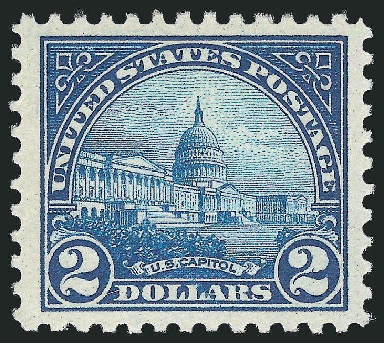 Costs of US Stamp Scott Cat. #572: 1923 US$2.00 US Capitol Perf 11. Robert Siegel Auction Galleries, Jun 2009, Sale 975, Lot 1989