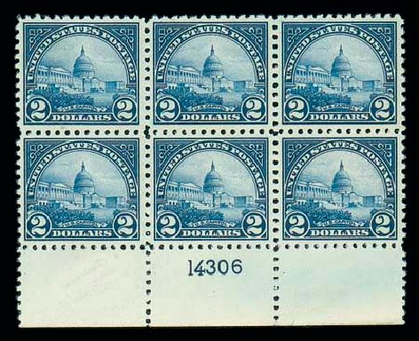 Costs of US Stamp Scott Cat. 572: US$2.00 1923 US Capitol Perf 11. Matthew Bennett International, Dec 2007, Sale 325, Lot 2250