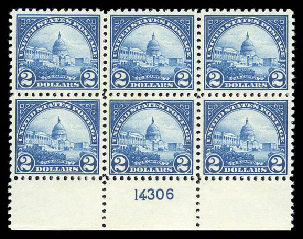 US Stamps Price Scott Catalogue 572 - US$2.00 1923 US Capitol Perf 11. Matthew Bennett International, Sep 2010, Sale 331, Lot 775
